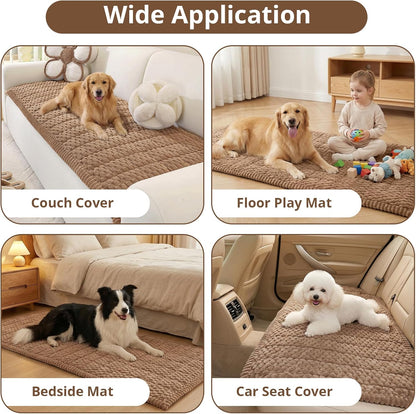 OstepDecor Couch Cover for Dogs, Washable Non Slip Sofa Cover for Pets, Soft Couch Covers for Sofa, Loveseat and Sectional, Furniture Protector Against Pet Hair & Scratches (27.6" x 27.6", Khaki)