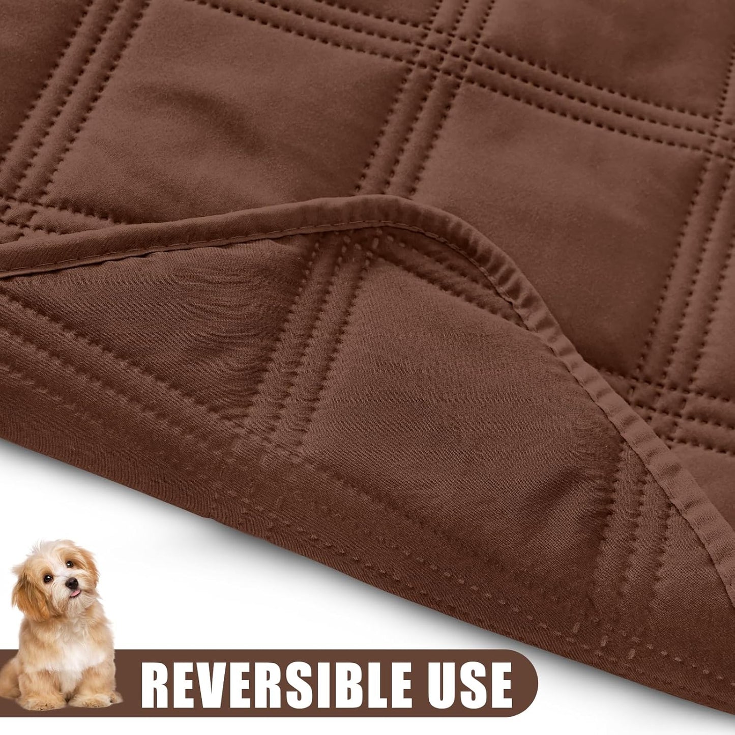 Smiry Waterproof Dog Bed Cover Blanket 30x70, Soft Reversible Pet Blanket, Washable Leakproof Cats Dogs Couch Cover for Sofa, Couch, Furniture, Grey/Dark Grey