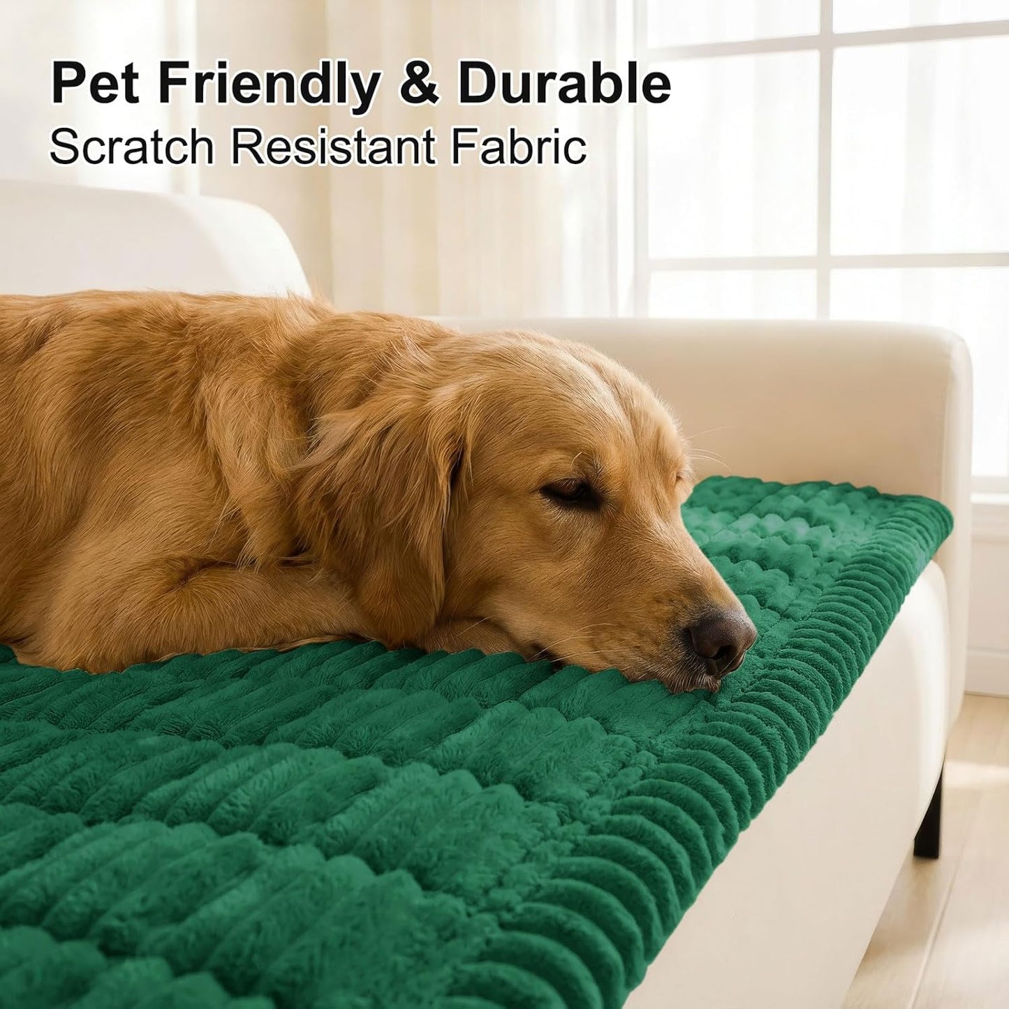 Smiry Couch Cover for Dogs, Non Slip Washable Sofa Protector for Pets, Soft Furniture Cover for Leather & Fabric Couches, Cozy Protect Against Fur, Dirt & Everyday Messes (Dark Grey, 27.6" x 59")