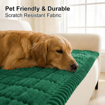 Smiry Couch Cover for Dogs, Non Slip Washable Sofa Protector for Pets, Soft Furniture Cover for Leather & Fabric Couches, Cozy Protect Against Fur, Dirt & Everyday Messes (Dark Grey, 27.6" x 59")