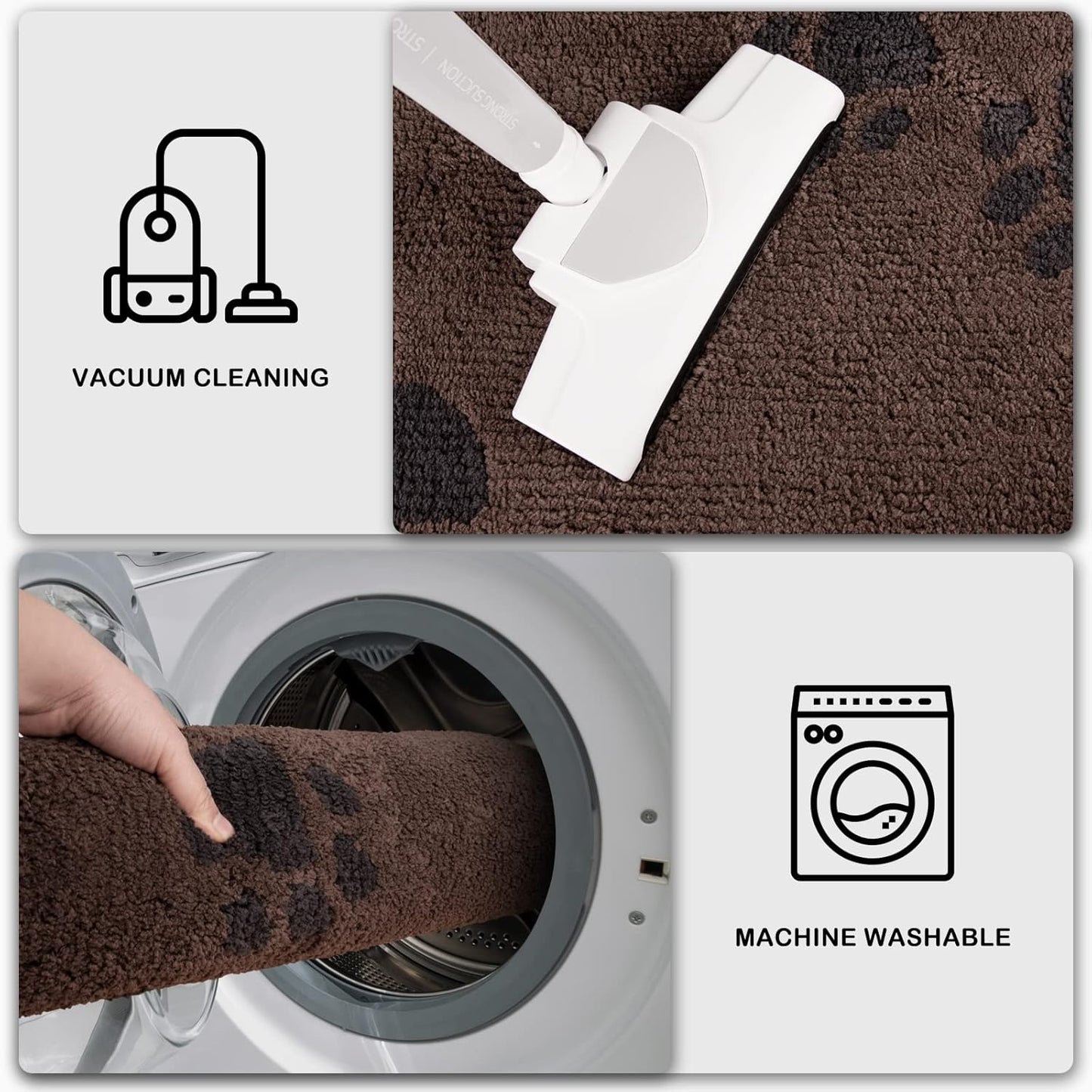 PURRUGS Dirt Trapping Door Mat 20" x 31.5", Non-Skid/Slip Machine Washable Microfiber Entrance Rug, Shoes Scraper, Dog Doormat, Super Absorbent Floor Mat for Muddy Wet Shoes and Paws, Grey