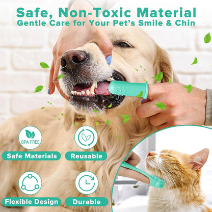 Augwind 6PCS Pet Grooming Kit for Dogs, Cats and Horses | Dog Washing Gloves | Cleanroom Gloves | Dog Bath Brush | Dog Bath Gloves | Dog Shampoo Brush | Dog Bath Supplies (Navy Blue)
