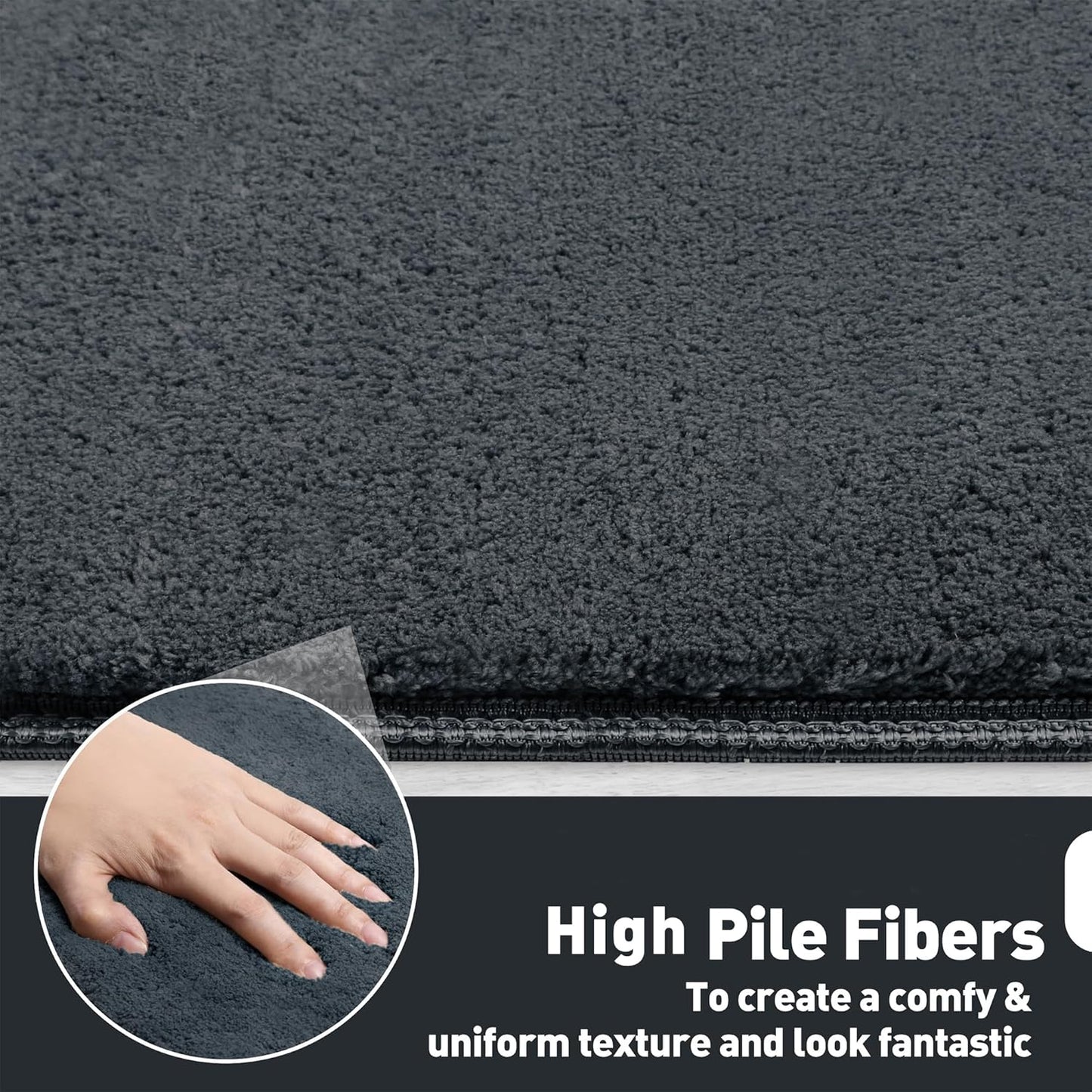 PURE ERA Carpet Stair Treads Ultra Plush 9.5" X 30"Soft Bullnose Indoor Stair Protectors Pet-Friendly Non-Slip Skid Resistant Tape Free Washable Reusable(14 Pieces, Cream Gray)