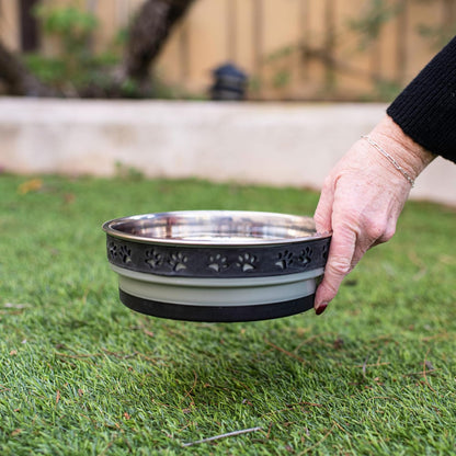 Loving Pets Corsa Dog Bowls- Stainless Steel Dog & Cat Bowls - Spill Proof Dog Food Bowl, Cat Bowl, Puppy Essentials & Pet Supplies Great for Home & Travel (Small 10-20 lbs, Rapid Blue)