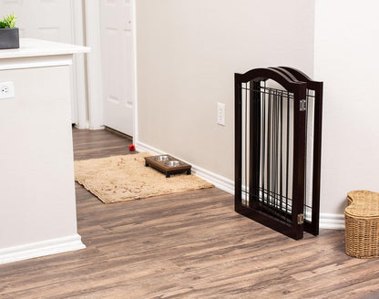Internet's Best Wire Dog Gate with Arched Top - 4 Panel - 30" Tall - White