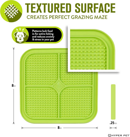 Hyper Pet IQ Treat Lick Mat for Dogs & Cats | Dog & Cat Slow Feeder & Enrichment Toy | Made in USA