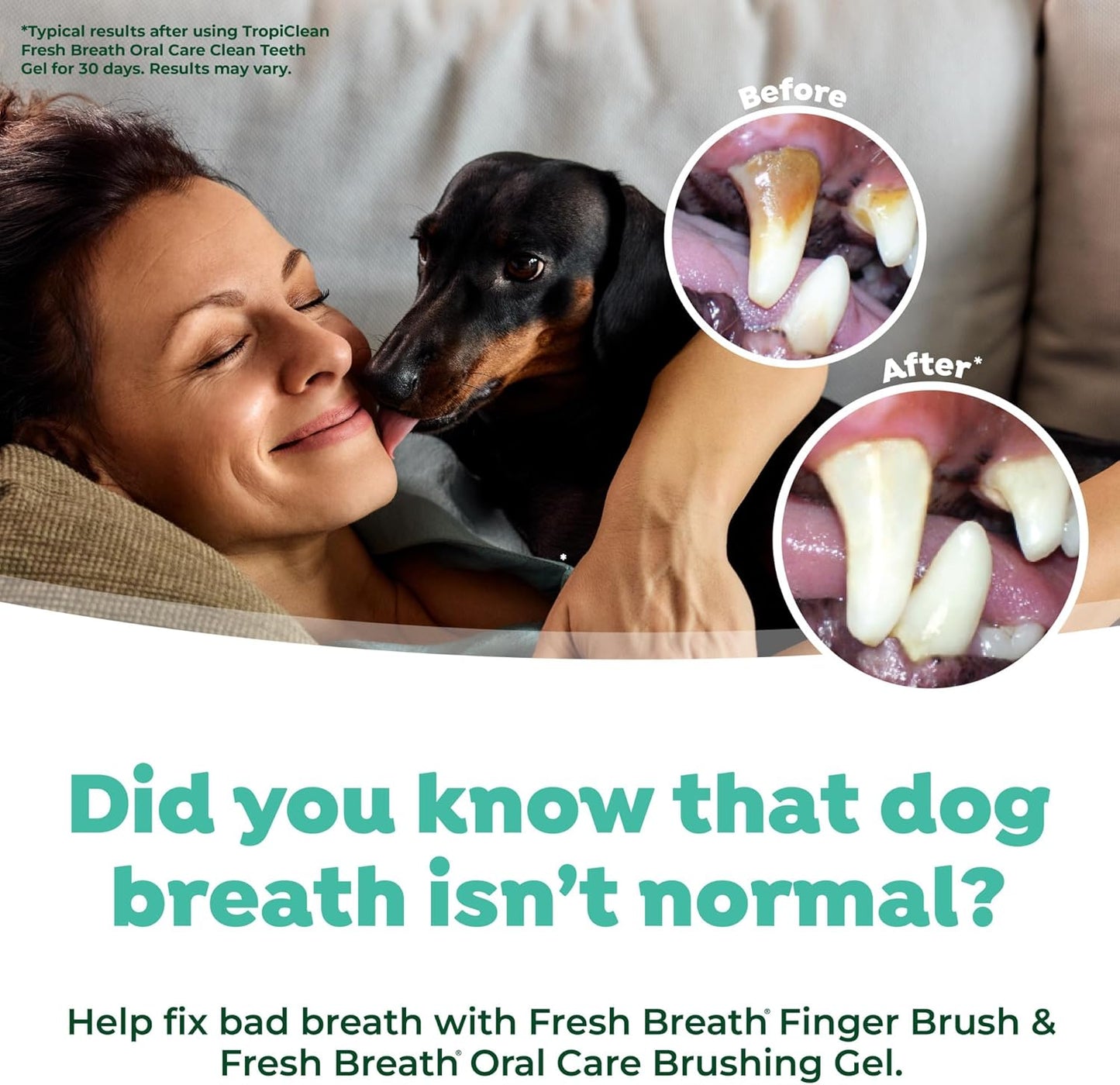 TropiClean Fresh Breath Finger Brushes for Pets, 2 pack -