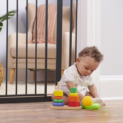 Regalo Safety 30.5-58" Extra Wide Arch Baby Gate with Door, Pressure Mount Walk Through Gate for Doorways & Bottom of Stairs, Babies, Toddlers & Pets, Tested & Safe, American Designed, American Owned