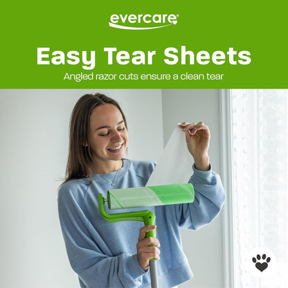 Evercare 10-Inch Mega All-Purpose Pet Hair Lint Roller Refill, 50 Sheets – Sticky Roller for Pet Hair, Cat & Dog Hair Remover, Lint Remover, Pet Hair Remover for Furniture, Clothing & Cars