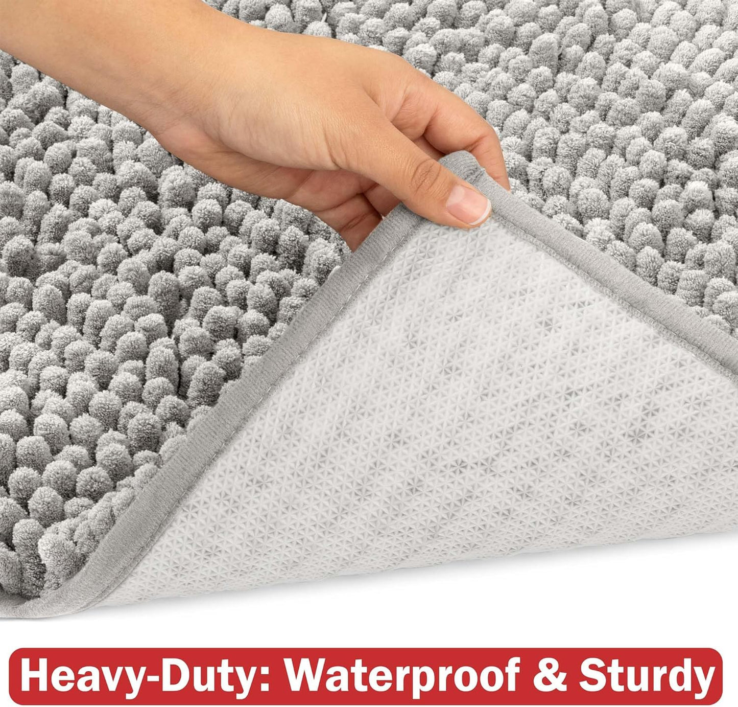 DogBuddy Dog Door Mat for Muddy Paws, Absorbent Microfiber Pet Rug, Waterproof Non-Slip Doormat, Washable Rugs for Dogs, Entryway Indoor Outdoor Mat, Dog Supplies (Medium, Shadow)