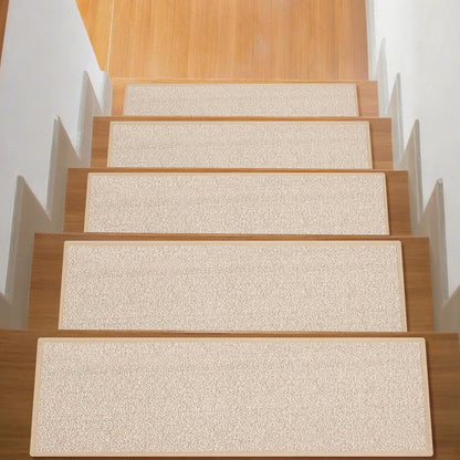 Stair Treads with Non-Slip Rubber Backing, Stair Treads for Wooden Steps, Indoor Stair Carpet Runners, Stair Rugs and Mats for Kids and Dogs, Gray, 8" x 30", 7 Pieces