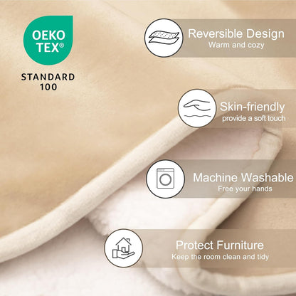 gogobunny Waterproof Blanket for Bed Couch Sofa, Liquid Pee and Fur Proof Pet Blanket for Dog Puppy Cat, Reversible Sherpa Fleece Throw Blanket Furniture Cover Protector (Grey, 50x60 inches)