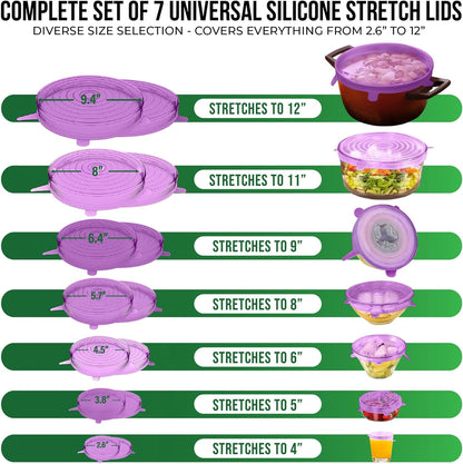 Reusable Silicone Can Lids – 2.6 Inch Can Covers for Dog & Cat Food – Universal Fit - Airtight Stretch Lids for Pet Food Cans, BPA-Free, Dishwasher Safe – 10 Pack