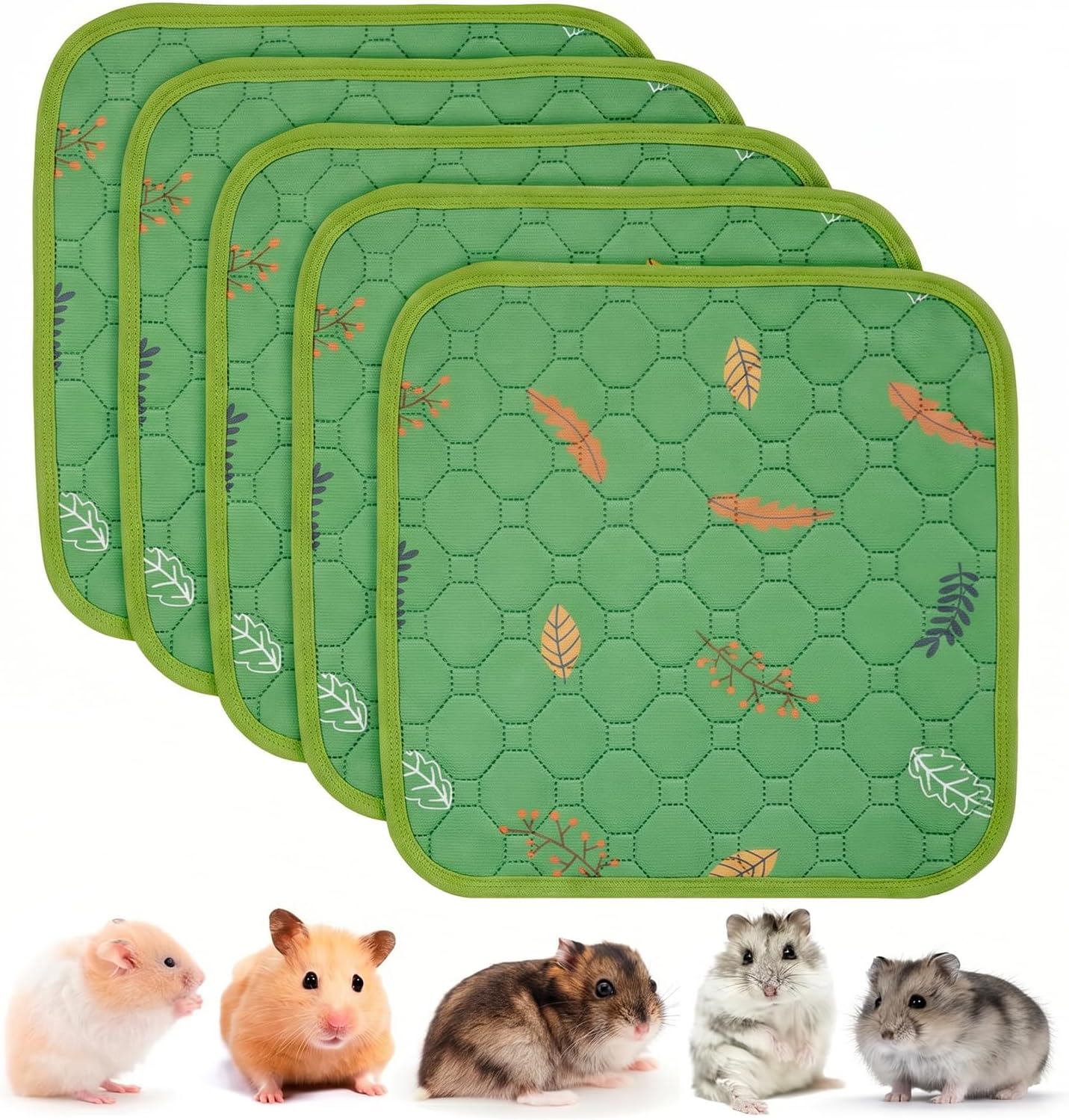 Sunheir Washable Pee Pads for Dogs Large 48" x 48" 2-Pack Reusable Puppy Pads Pet Training Pads, Absorb Dog Mats, Whelping Pad, Non-Slip Protects Against Urine Leakage (Leaves - Deep Grey, 48x48)