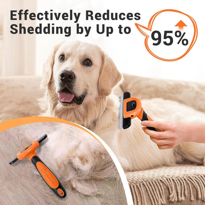MIU COLOR Pet Grooming Brush, Deshedding Tool for Dogs & Cats, Effectively Reduces Shedding by up to 95% for Short Medium and Long Pet Hair