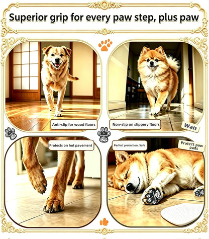Dog Paw Protector Traction Pads for Dogs,Paw Pads for Hot Pavement,Stronger Self Adhesive Toe Grips for Senior Dogs to Prevent Slipping on Hardwood Floors 16 Sets (64 pcs) L