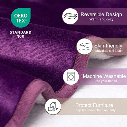 gogobunny Waterproof Blanket for Bed Couch Sofa, Liquid Pee and Fur Proof Pet Blanket for Dog Puppy Cat, Reversible Sherpa Fleece Throw Blanket Furniture Cover Protector (Grey, 50x60 inches)