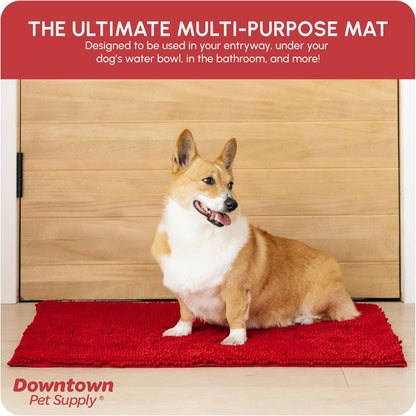 My Doggy Place Dog Mud Mat, 36"x26" Ash – Thick Microfiber Entry Rug for Snow, Mud & Salt – Absorbent, Quick-Dry, Washer-Safe & Non-Slip, Large