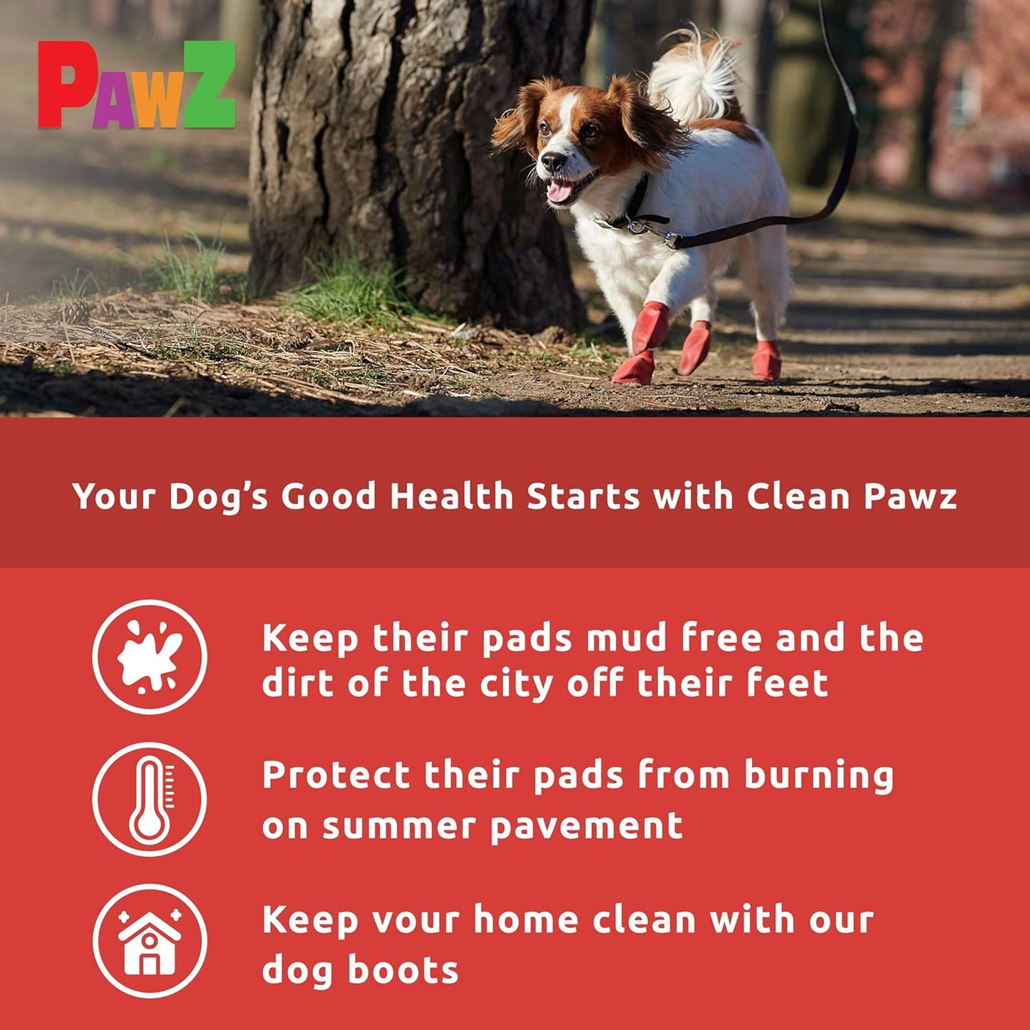 PawZ Rubber Dog Boots for Large Paws - All-Weather Waterproof Dog Shoes, Anti-Slip Traction for Rain, Snow, Mud & Hot Pavement - Pull-On Dog Booties, Purple - Large (3"- 4") - Pack of 24