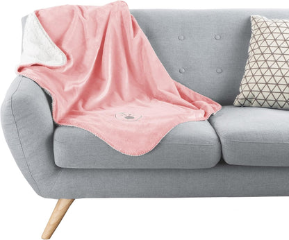 Waterproof Pet Blanket - 50x60-Inch Reversible Sherpa Fleece Throw Protects Couches, Cars, and Beds from Spills, Stains, and Fur by PETMAKER (Gray)