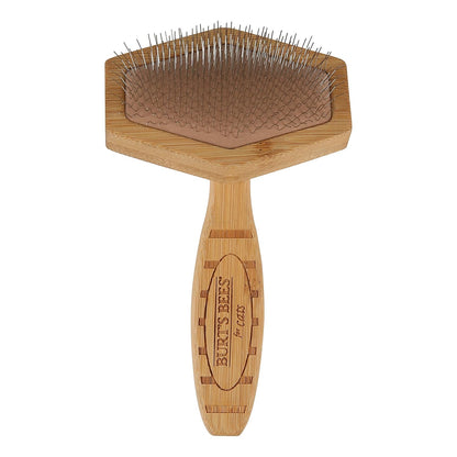 Burt's Bees for Pets Slicker Brush | Removes Loose Cat Fur, Prevents Matting | Ideal for Daily Grooming, Smooth Coat