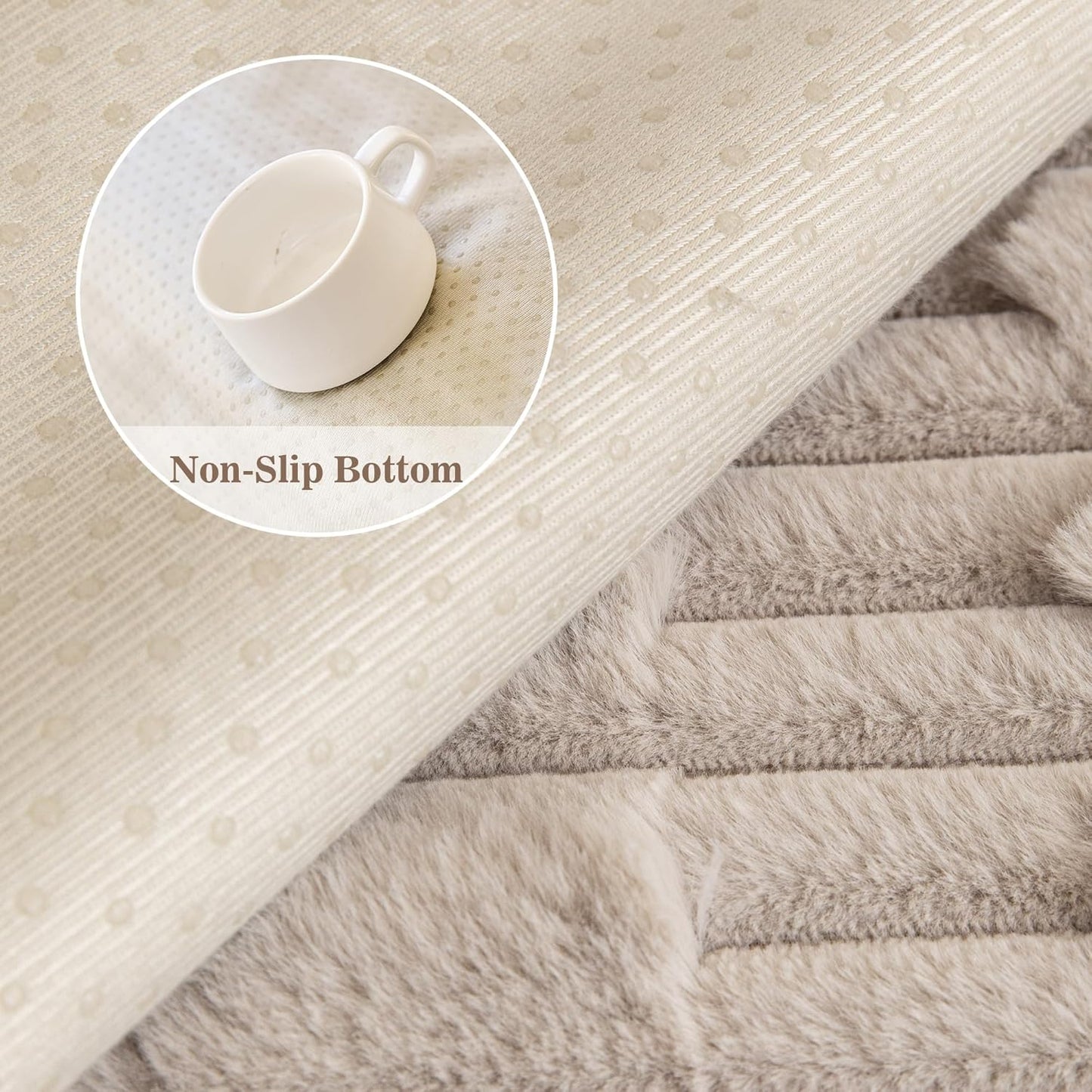 MYSKY HOME 100% Waterproof Couch Cover for Dogs, Plush Pet Couch Covers for Sofa Washable, Couch Covers for 2 Cushion Sofa Pet Friendly, Non-Slip Durable Sofa Cover Slipcover Protector, Cream, 35"x63"
