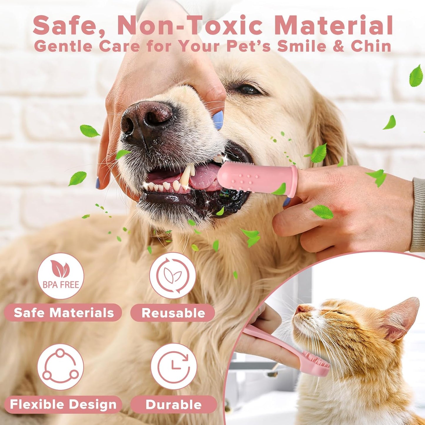 Augwind 6PCS Pet Grooming Kit for Dogs, Cats and Horses | Dog Washing Gloves | Cleanroom Gloves | Dog Bath Brush | Dog Bath Gloves | Dog Shampoo Brush | Dog Bath Supplies (Navy Blue)