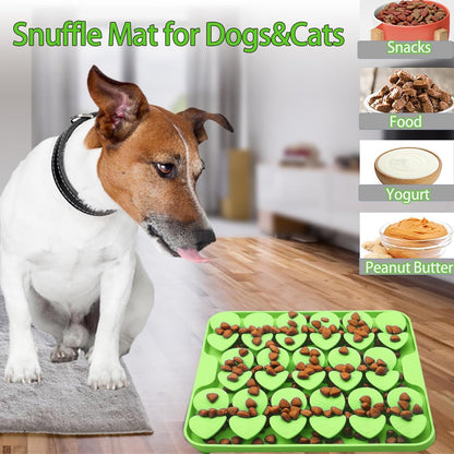 Small Silicone Snuffle Mat for Small Dogs Puppy Cat Slow Down Eating,Slow Feeder Lick Mat for Dry Wet Food for Pet Training Smell,Encourages Natural Foraging Skill,Relieving Stress
