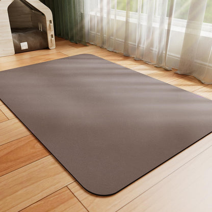 HotLive Dog Food Mat - Absorbent Cat Mat for Food and Water, No Stains Pet Feeding Bowl Mat, Easy to Clean Pet Placemats, Quick Dry Dog Water Dispenser Mat for Messy Drinkers | Paw Dark Grey 12"x 19"