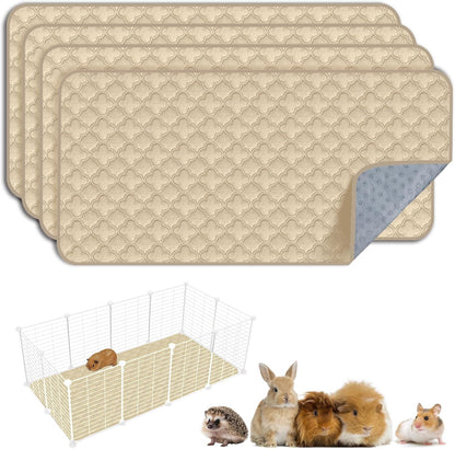 FunFurry Washable Pee Pads for Dogs - 4 Pack Reusable Pee Pads，Waterproof Puppy Pads，Pet Training Pads，Super Absorbent with Dog Paw Shape Non-Slip Backing (Cream, 18" X 24" - 4 Pack)