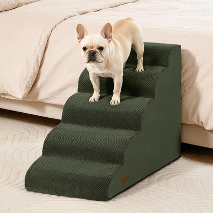 Aodisman Dog Stairs for Small Dogs,3 Step Dog Ramp for Couch and Bed,Pet Stairs with Non-Slip Bottom for Old Cats,Indoor Pet Steps,Comfort,Durable,15.4" H