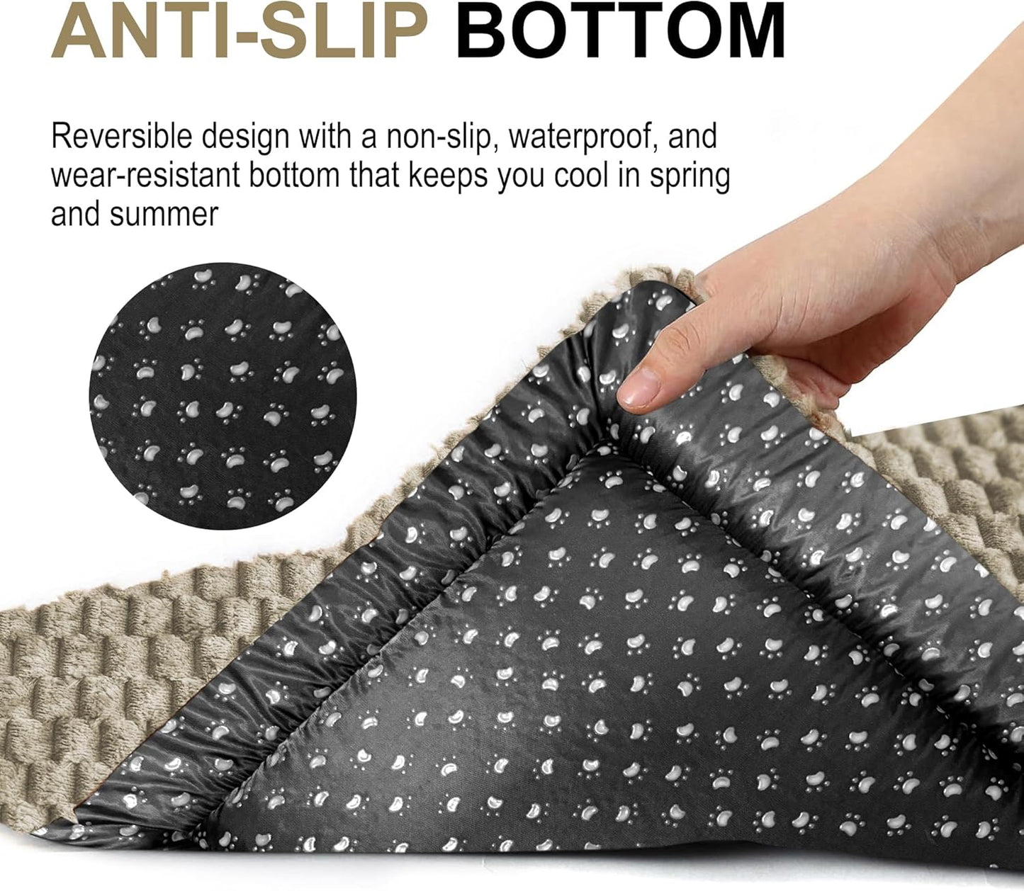 Dog Bed Mat – Soft & Comfortable Dog Kennel Pad for Crate – Durable Crate Bed & Mat for Dogs & Cats – Ideal for Crate, Kennel, and Home Use