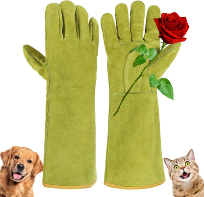 HANDLANDY Animal Handling Gloves, Bite-Proof, Scratch-Resistant, Pet Gloves for Dogs, Cats, Falconry, Gardening