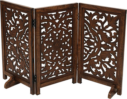 Freestanding Pet Gate for Dogs, Foldable Wooden Dog Gate for House, Indoor Dog Gate for Stair, Doorway, House Design Gates for Dogs Indoor, 72 Inch Wide, (18" x4 Panels 72 inch), Burnt Finish