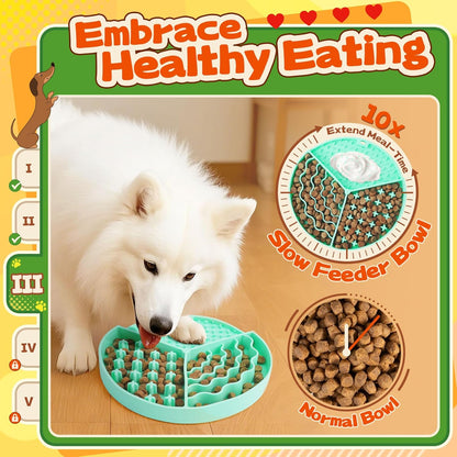 Forfon 9 Pack All-Around Dog Puzzle Toy Set -Mentally Stimulating Dog Enrichment Toys for Small to Medium Smart Dogs, Includes Dog Lick Mat with Suction Cups