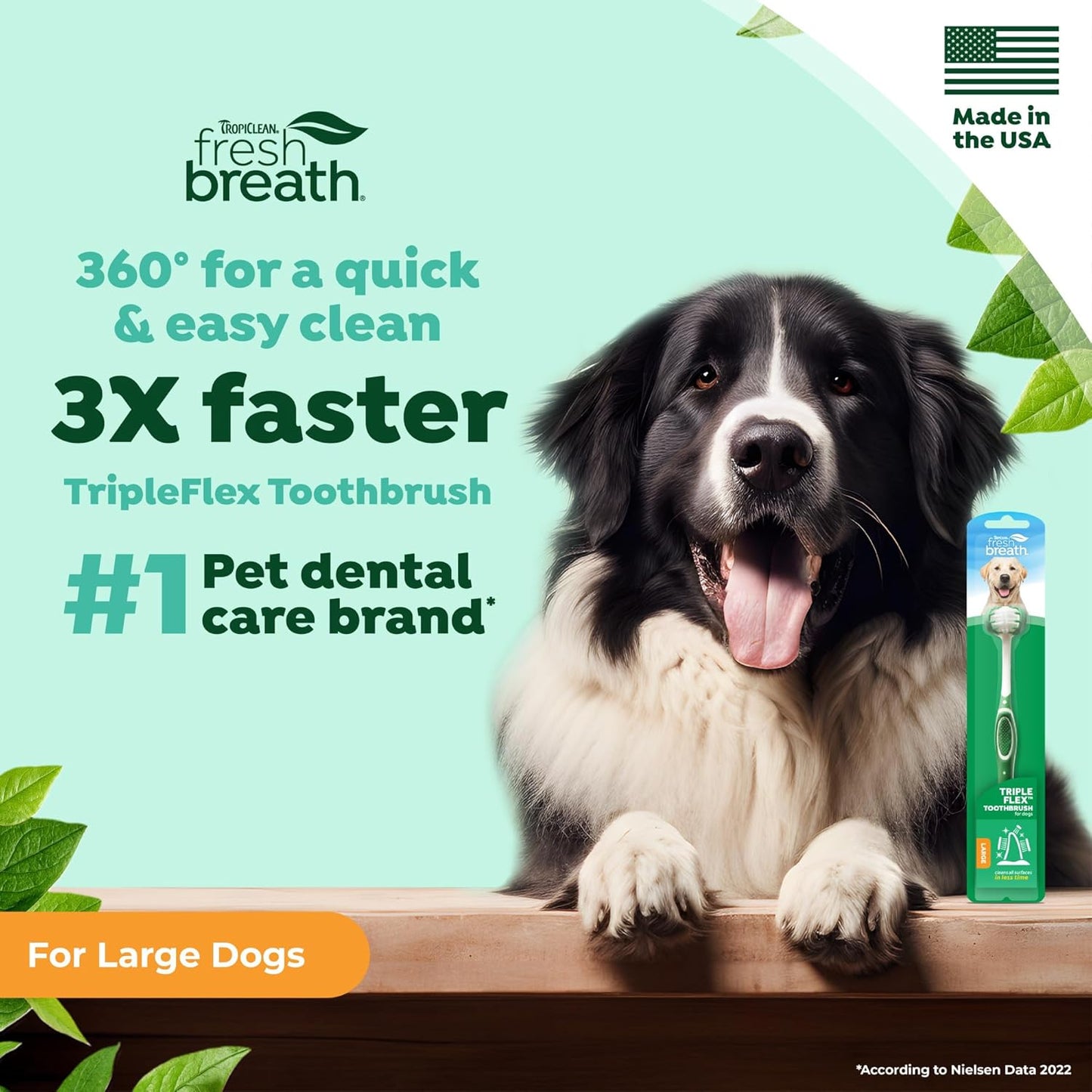 TropiClean Fresh Breath Finger Brushes for Pets, 2 pack -