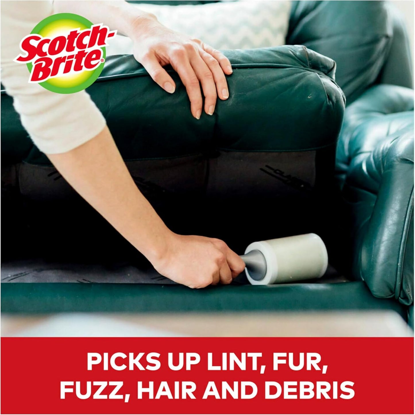 Scotch-Brite Everyday Clean Lint Roller, Lint Remover for Pet Hair, Dark Clothes, Furniture, and Dusty Surfaces, Picks Up Fur & Fluff in Your Home, Car, & Office, 5 Pack, 475 Adhesive Sheets Total