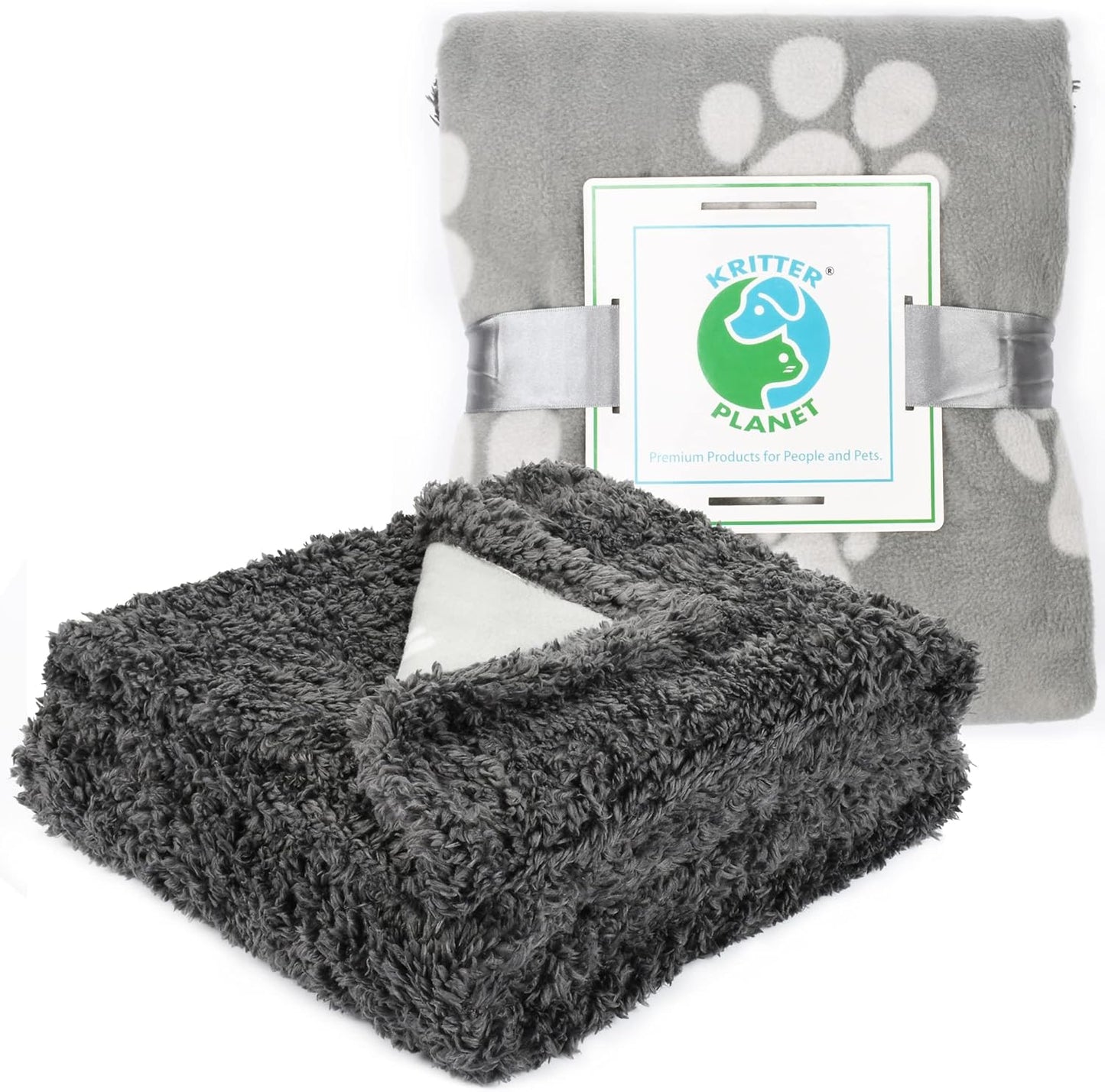 Kritter Planet Waterproof Dog Blanket, Reversible Water Proof Pet Blanket for Couch, Bed & Sofa, Washable Couch Covers for Large Dogs - Protects Furniture from Fur, Dirt, and Accidents