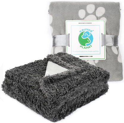 Kritter Planet Waterproof Dog Blanket, Reversible Water Proof Pet Blanket for Couch, Bed & Sofa, Washable Couch Covers for Large Dogs - Protects Furniture from Fur, Dirt, and Accidents