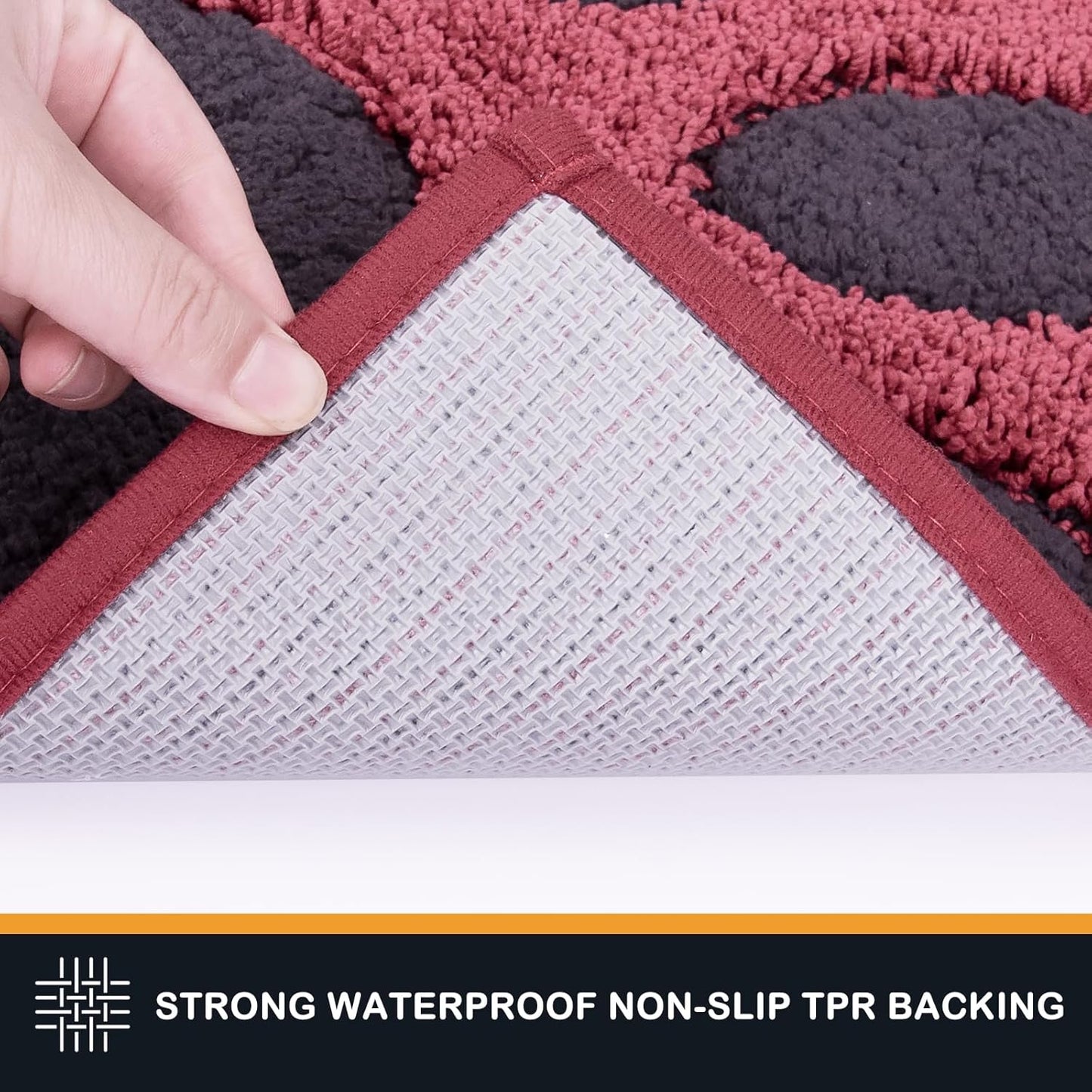PURRUGS Dirt Trapping Door Mat 20" x 31.5", Non-Skid/Slip Machine Washable Microfiber Entryway Rug, Dog Doormat, Super Absorbent Welcome Mat for Muddy Wet Shoes and Paws, Grey