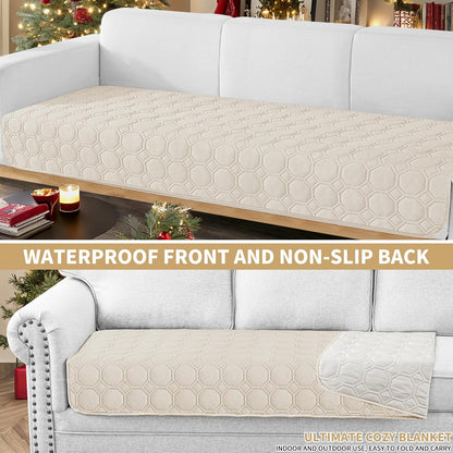 ZNSAYOTX Ultimate Cozy Blankets (30"x70") 100% Waterproof Sofa Mat Blanket for Dog Pets, Bed Couch Protector with Non-Slip Back Washable Durable, Pee Scratch Proof Easy to Clean (Dark Grey)
