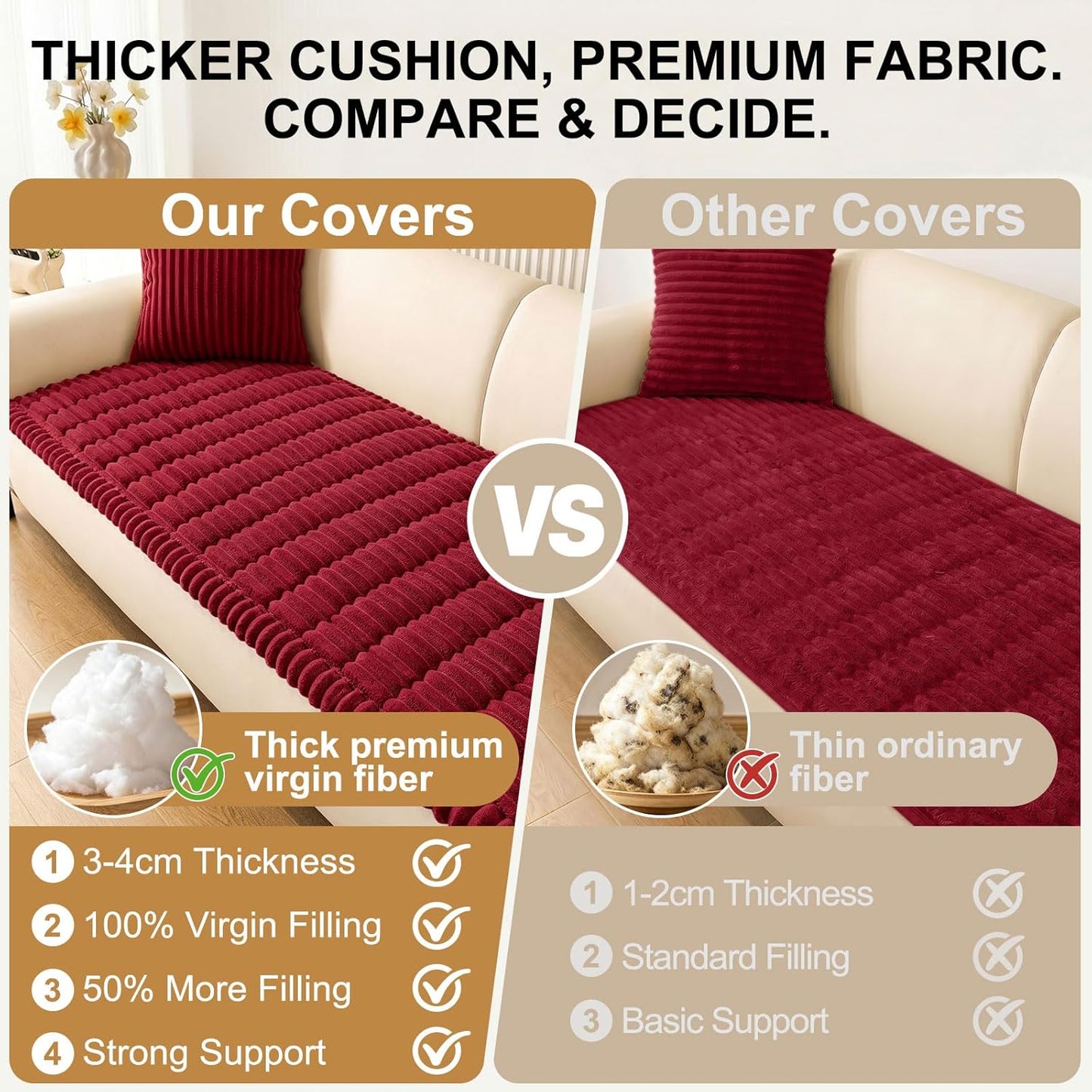Smiry Couch Cover for Dogs, Non Slip Washable Sofa Protector for Pets, Soft Furniture Cover for Leather & Fabric Couches, Cozy Protect Against Fur, Dirt & Everyday Messes (Dark Grey, 27.6" x 59")