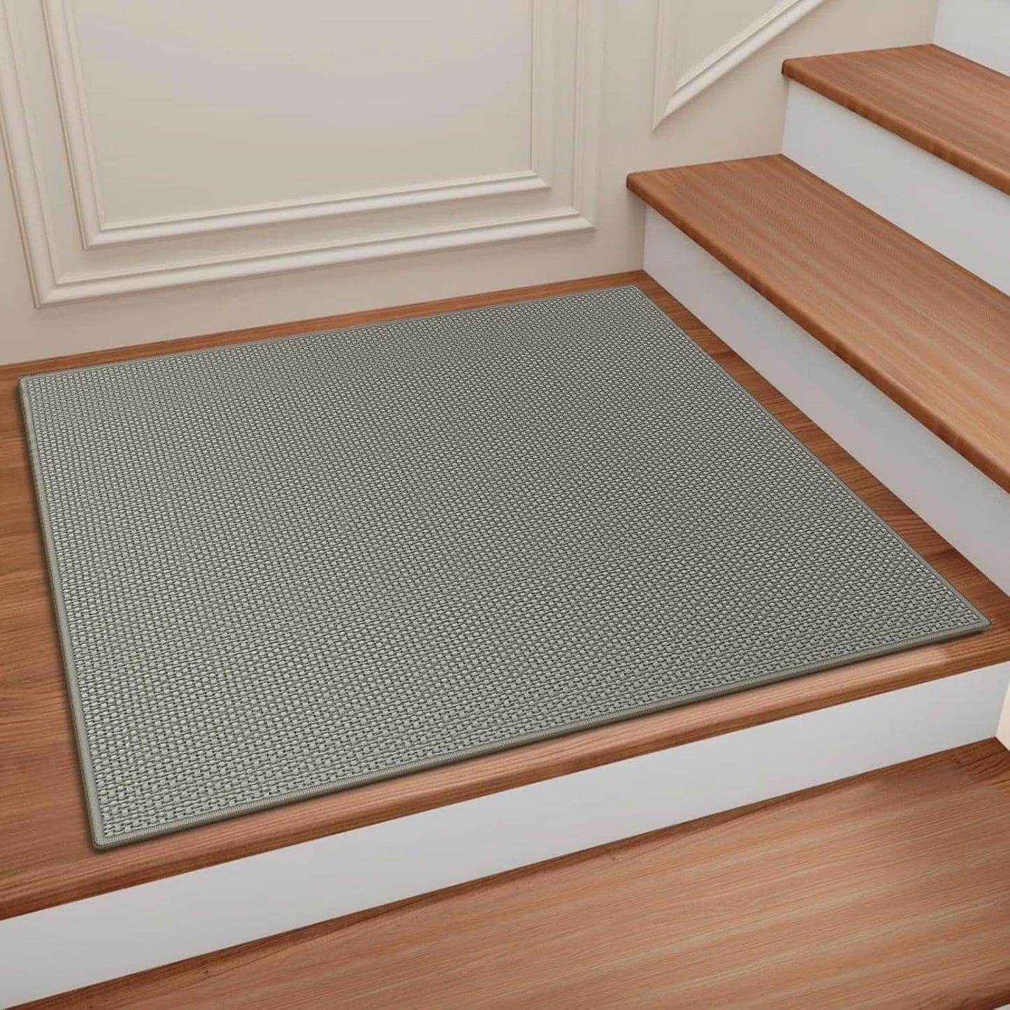 Stair Treads for Wooden Steps Carpet, Non-Slip Stair Runner Indoor Outdoor Stair Tread Mats Covers Pads, 19" x 31"Matching Landing Step Runner for Elders, Kids and Dogs (19" x 31", Black)