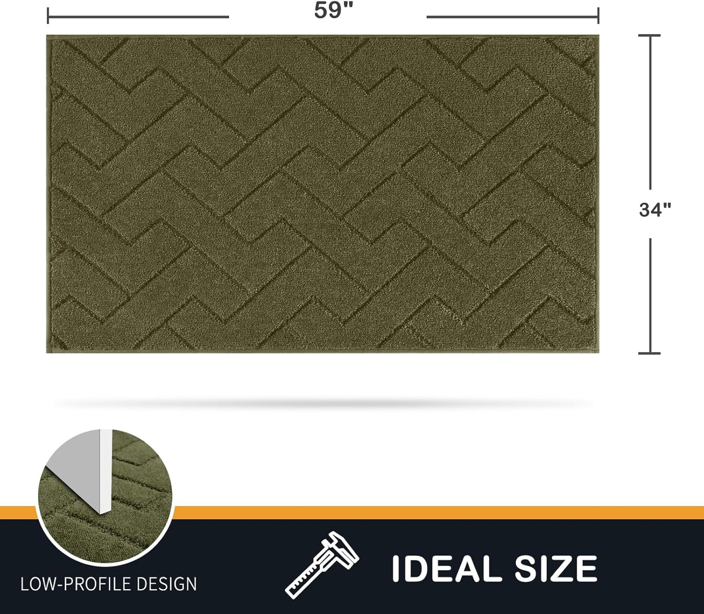 PURRUGS Dirt Trapping Door Mat 20" x 31.5", Non-Slip Machine Washable Entry Rug, Dog Doormat, Indoor Front Door Mat, Super Absorbent Entryway Rug for Muddy Shoes & Paws, Taupe