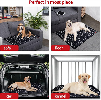 Dog Crate Bed Mat (36" X 23"), Soft Dog Bed Mat with Cute Stars, Personalized Crate Pad, Anti-Slip Bottom, Machine Washable Kennel Pad