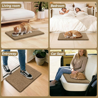 Bcoimo Super Absorbent Dog Door Mat, 30"*20" Anti Slip Mat for Muddy Paws, Pet Rugs for Dirty Paws Washable that Absorbs Moisture and Dirt, for Dog Cage and Pet Resting Carpet
