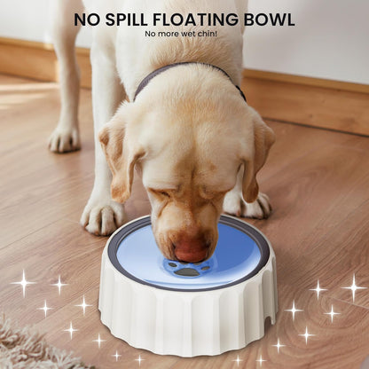 Dog Water Bowl No Spill 70oz/2L Large Capacity Dispenser Non Slip No Splash Bowl Pet Slow Feeder No Drip Dog Water Bowl on Vehicle Slow Water Bowl for Dogs and Cats