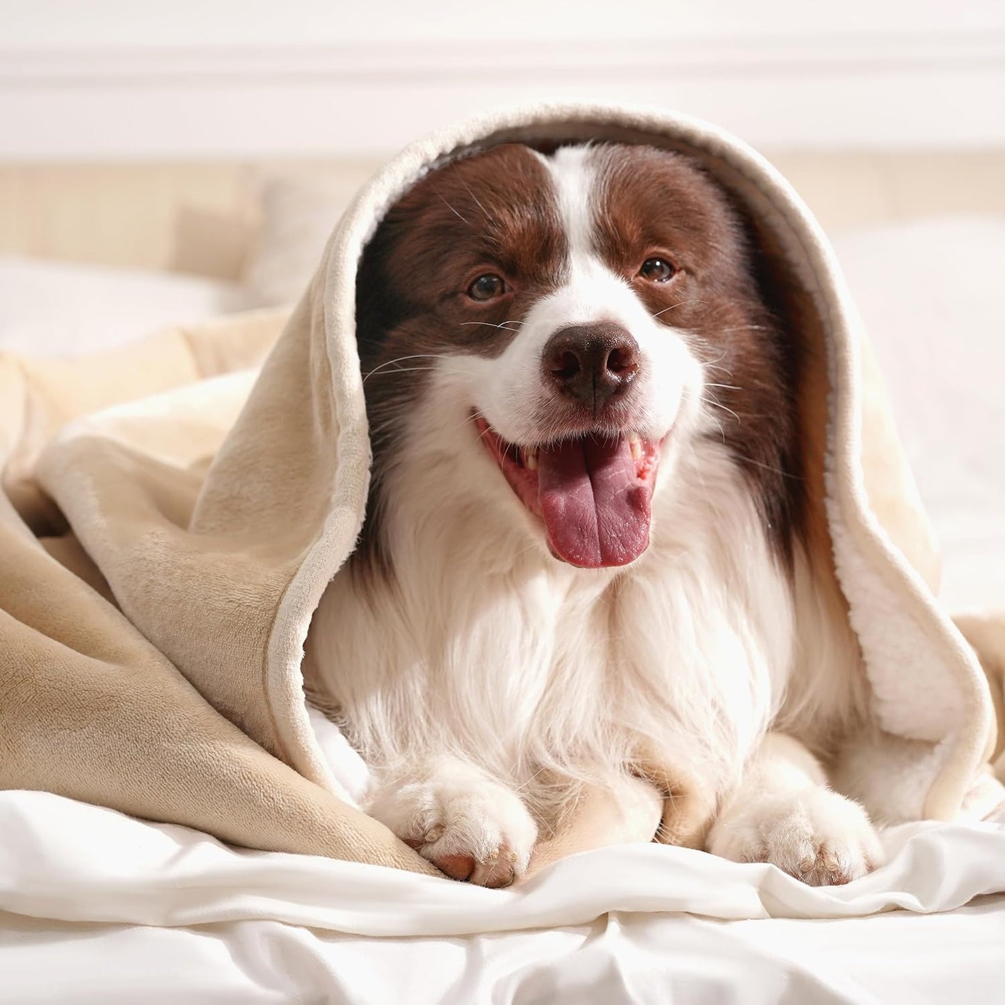 gogobunny Waterproof Blanket for Bed Couch Sofa, Liquid Pee and Fur Proof Pet Blanket for Dog Puppy Cat, Reversible Sherpa Fleece Throw Blanket Furniture Cover Protector (Grey, 50x60 inches)