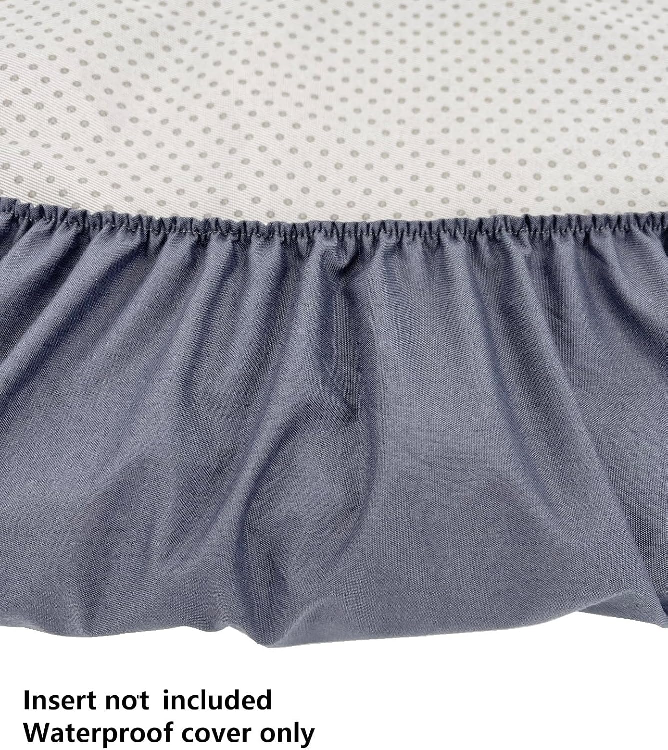 Grey Waterproof Dog Bed Slip Cover Dog Bed Liner Elastic 42 x 30 Inch