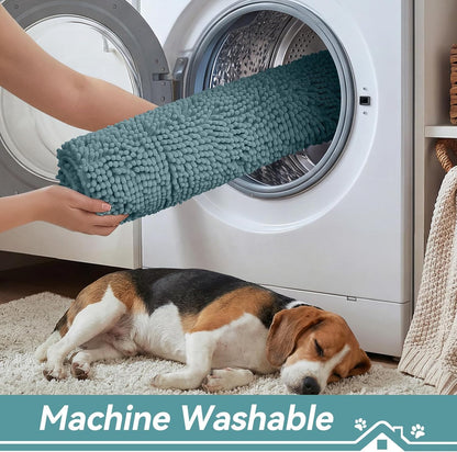 Bcoimo Super Absorbent Dog Door Mat, 30"*20" Anti Slip Mat for Muddy Paws, Pet Rugs for Dirty Paws Washable that Absorbs Moisture and Dirt, for Dog Cage and Pet Resting Carpet
